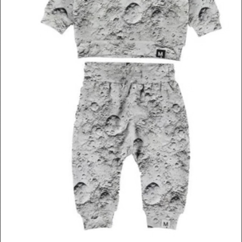 Molo Space Moon landing Sweatshirt sweatpants set sz 80 12M - Picture 2 of 10